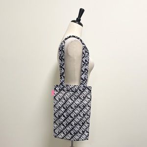 Victoria’s Secret PINK Black White Mesh Bathing Suit Beach Small Tote Bag Logo